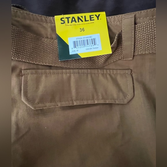 Stanley Mens Work Wear Cargo Shorts Belted Timber (Brown) Size 36 NWT - MSRP $50 - Picture 6 of 7